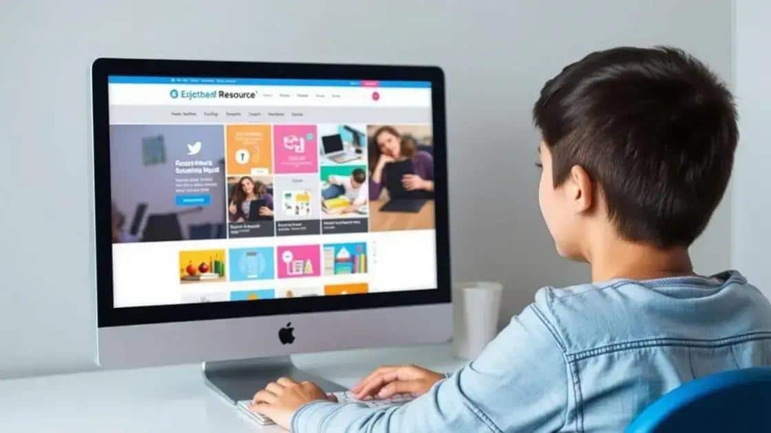Navigating the site for educational resources