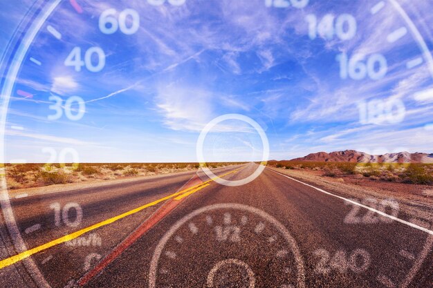 A detailed view of a radar speed sign displaying a driver's current speed in large, bright LED numerals, contrasted against a school zone speed limit sign, illustrating the real-time feedback mechanism for speed awareness.