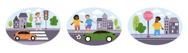 A graphic illustration showing the different types of school zone violations, such as speeding, distracted driving, and illegal parking, each linked to a specific financial penalty amount.