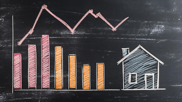 A graph showing historical mortgage rates over the past year, with annotations highlighting periods of rate increases and decreases.