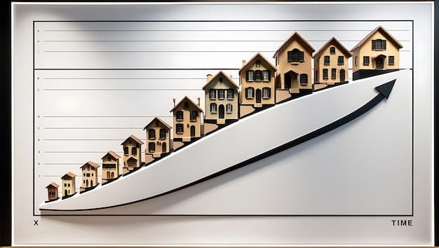 A graph showing the increase in home equity over time, illustrating the concept of building wealth through homeownership and the potential financial benefits of accessing accumulated equity.