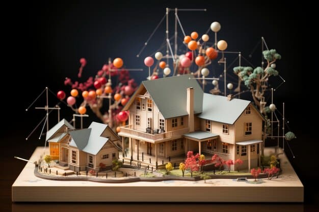 A visual representation comparing property values in different zoning areas, such as a high-value residential area versus a lower-value industrial zone. The image should clearly show the disparity.