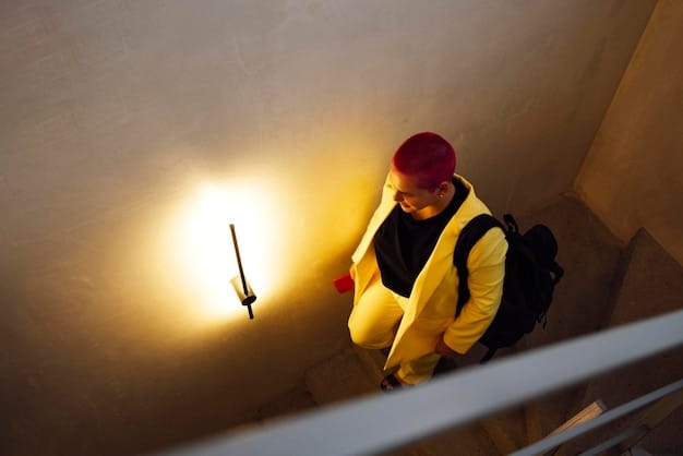 Close-up of a home inspector examining a foundation crack with a flashlight, professional attire, focused expression, exterior wall brick visible.