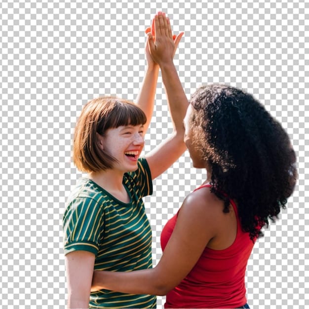 A smiling mother giving her child a high-five after a soccer game, showing support and encouragement.