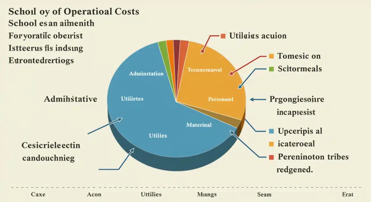 Infografía sobre la reducción de costos operativos escolares mediante tecnología