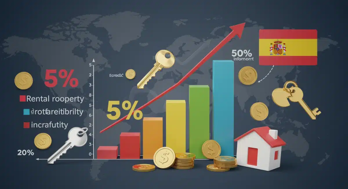 Gráfico mostrando el aumento del 5% en la rentabilidad de alquileres por la Ley de Vivienda 2026.