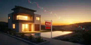 Casa moderna en España con cartel de 'Vendido', simbolizando una financiación hipotecaria exitosa.