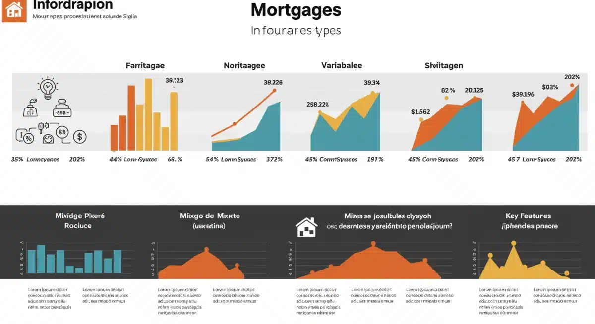 Infografía comparativa de tipos de hipotecas en España para 2026: fija, variable y mixta.