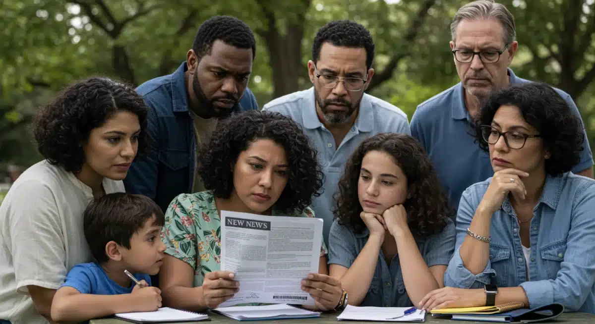 Ciudadanos discutiendo el impacto de la nueva ley en sus vidas cotidianas.