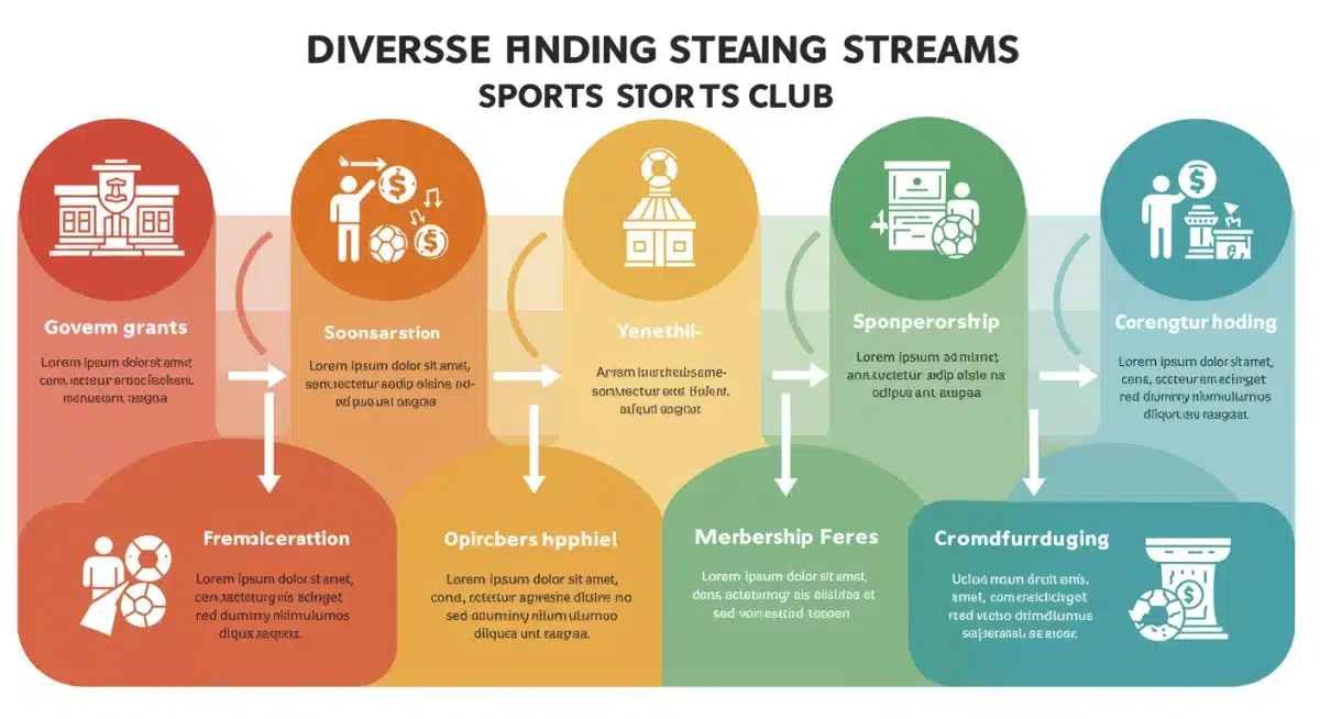 Infografía de fuentes de financiación para clubes deportivos.