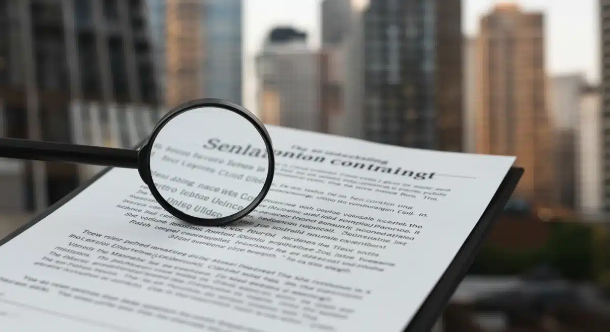 Documento legal con lupa, simbolizando las nuevas regulaciones de alquiler turístico en España.