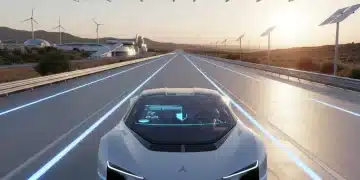 Vehículo circulando en autopista española con señalización digital de nuevas regulaciones viales 2026.