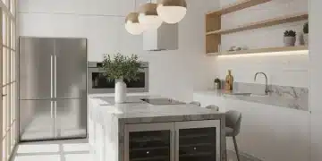 Cocina moderna y luminosa, un ejemplo de reforma de alto retorno de inversión en España.