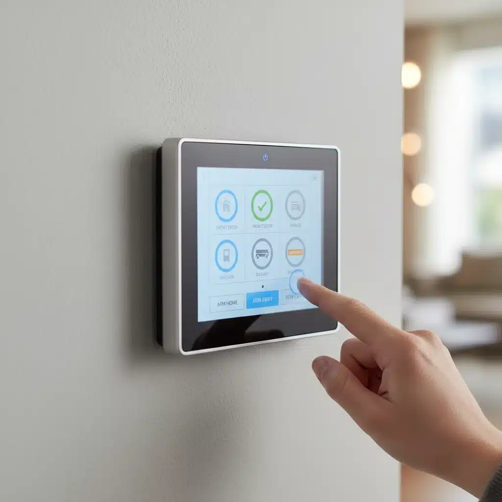 Panel de control inteligente de seguridad del hogar con interfaz de usuario intuitiva