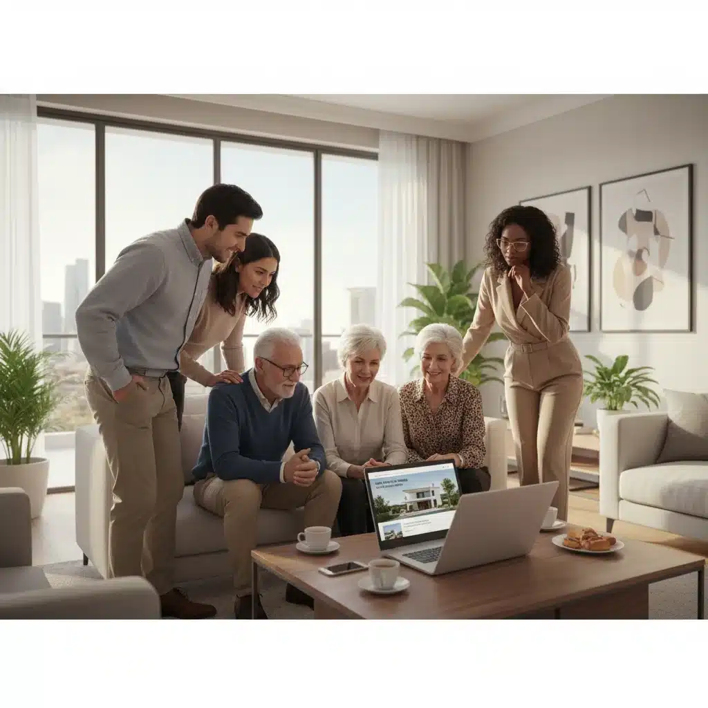 Diversas personas analizando opciones de compra de vivienda usada en España, representando el perfil del comprador.